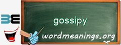 WordMeaning blackboard for gossipy
